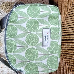 NWOT, Earth squared half moon green/white floral crossbody bag